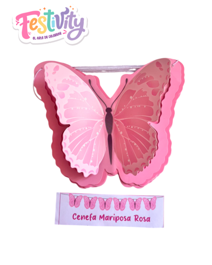 Cenefa Mariposa Rosa