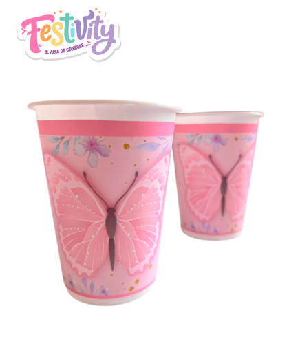 Vaso Mariposa Rosa