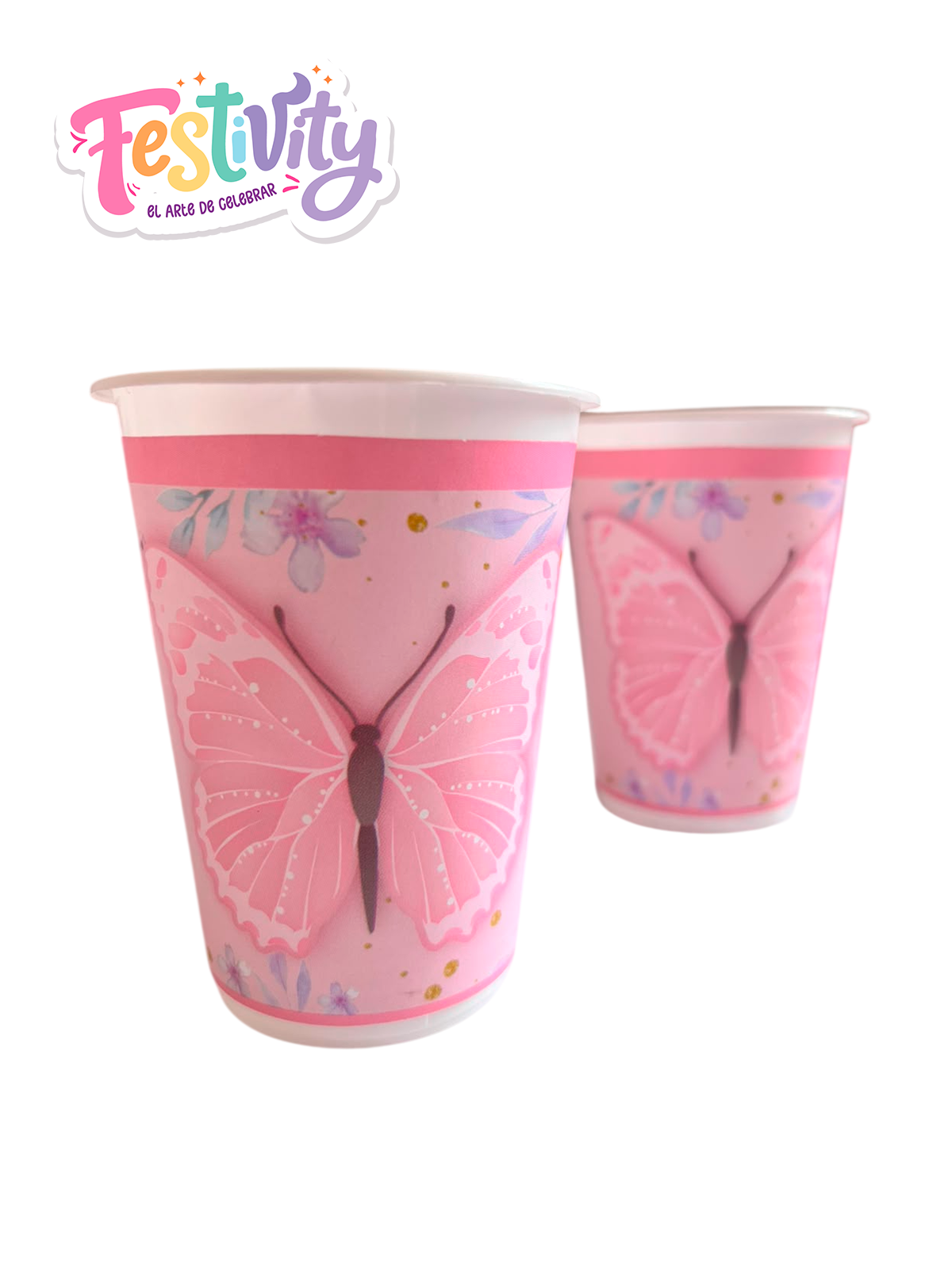Vaso Mariposa Rosa