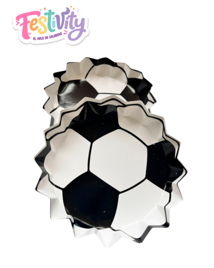Plato Estrella Futbol Blanco