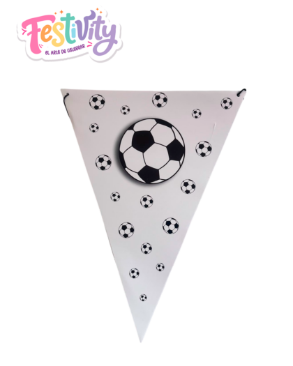 Banderin Futbol Blanco