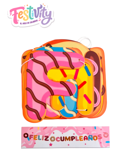 Guirnalda Troquelada Feliz Cumpleaños Donnas