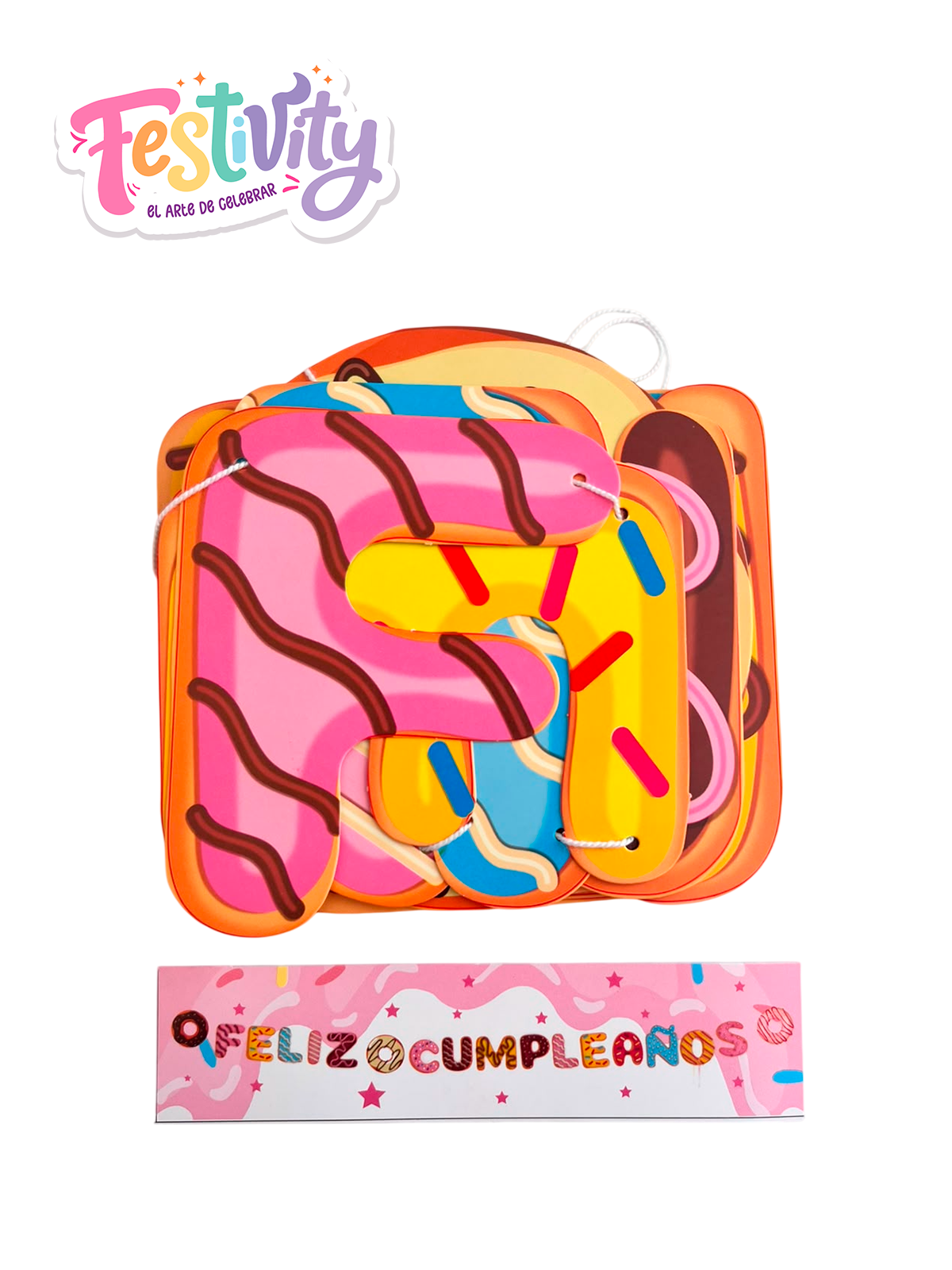 Guirnalda Troquelada Feliz Cumpleaños Donnas
