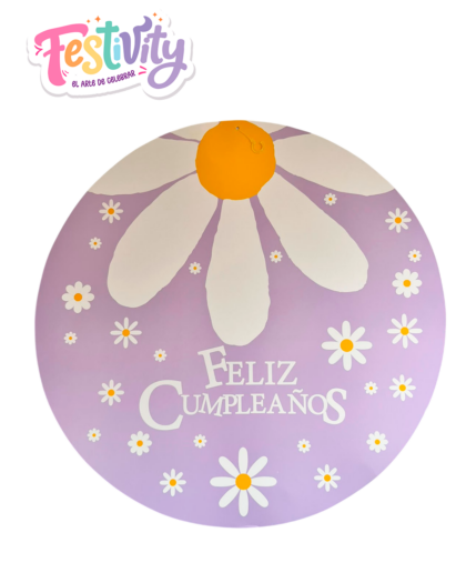 Topper Feliz Cumpleaños Margaritas