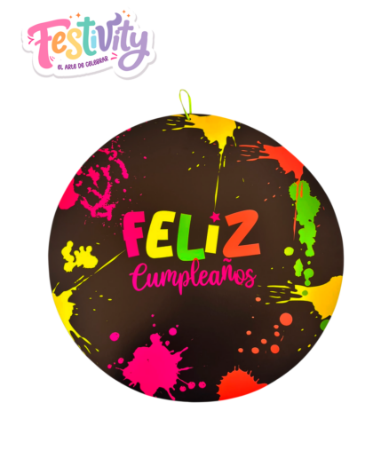 Topper Feliz Cumpleaños FC Neon