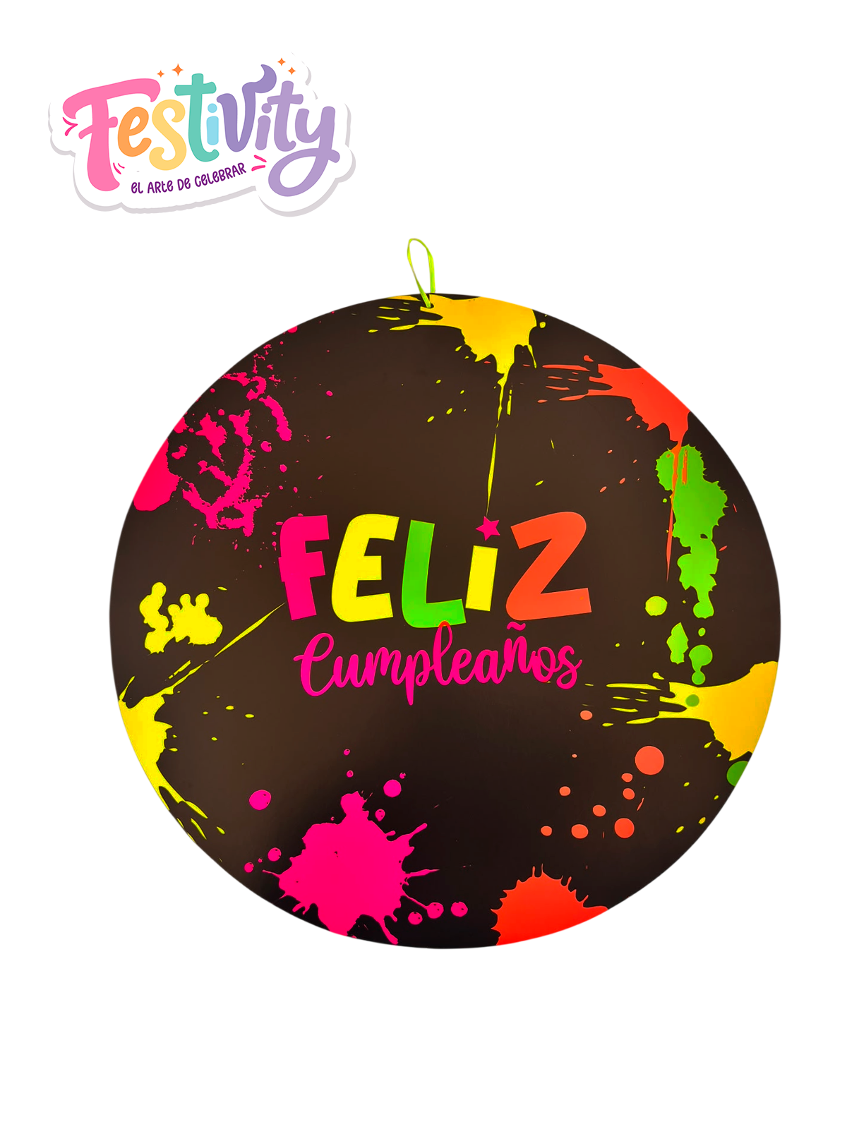 Topper Feliz Cumpleaños FC Neon