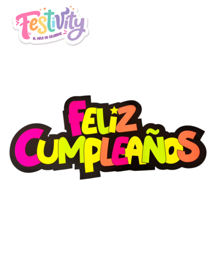 Letrero Feliz Cumpleaños FC Neon