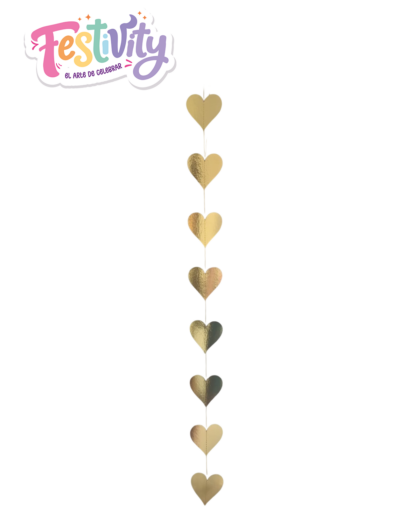 Cola Burbuja Corazón Metalizada