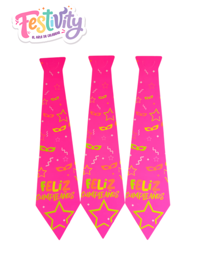 Corbata Estampada neon